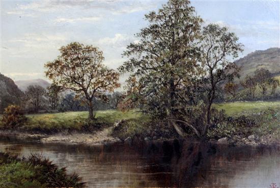 T S V River landscape 28 x 43cm